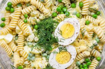 Deviled Egg Pasta Salad – Fit Foodie Finds