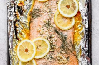Easy Oven-Baked Salmon Recipe in Foil- Fit Foodie Finds