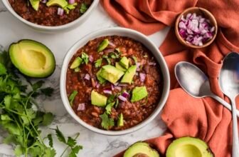 One Pot Black Bean and Rice Soup (10 Minute Meal)