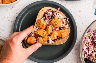 Buffalo Salmon Tacos (Easy 15 Minute Dinner)