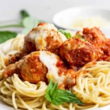 Easy Chicken Parmesan Meatball Skillet