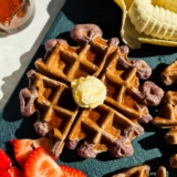 Strawberry Banana Cottage Cheese Waffles
