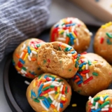 Cake Batter Protein Balls (no food processor!)