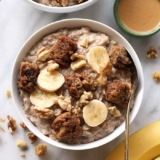 Fluffy Banana Stovetop Oatmeal {vegan}